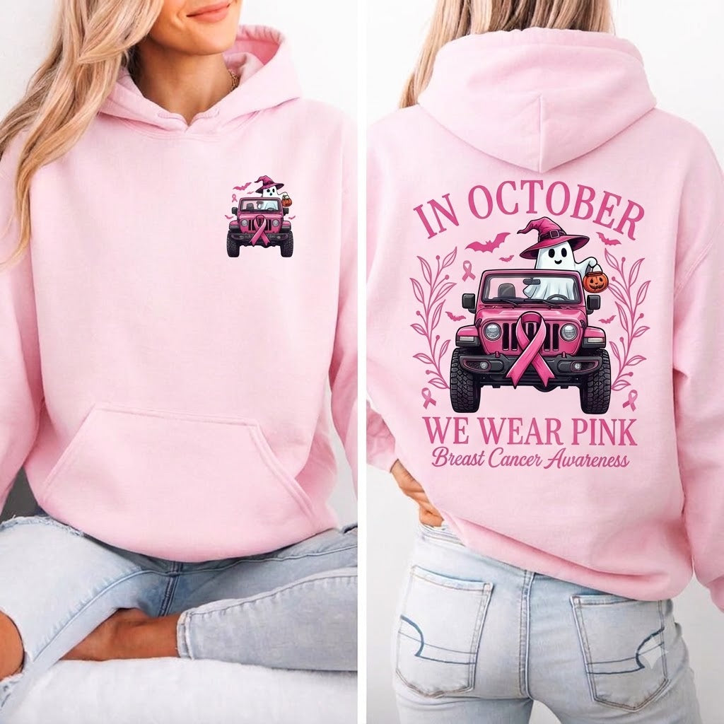 In October We Wear Pink V3 T-shirt Hoodie Sweatshirt