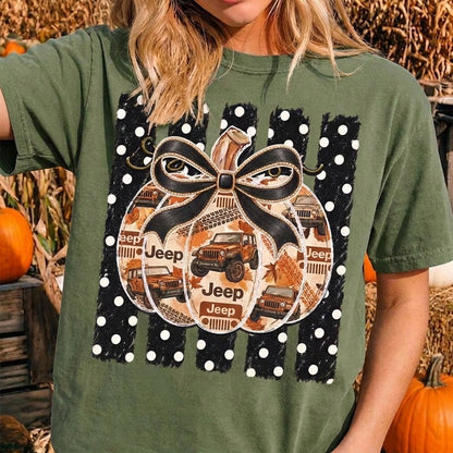 Polka Dot Jeep Pumpkin T-shirt Hoodie Sweatshirt