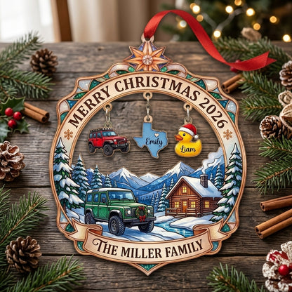 Personalized Jeep Christmas Ornament 2026