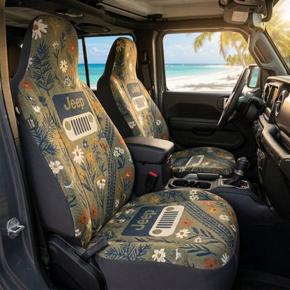 Vintage Floral Jeep Seat Covers