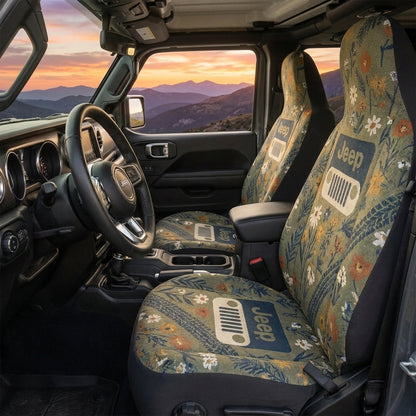 Vintage Floral Jeep Seat Covers