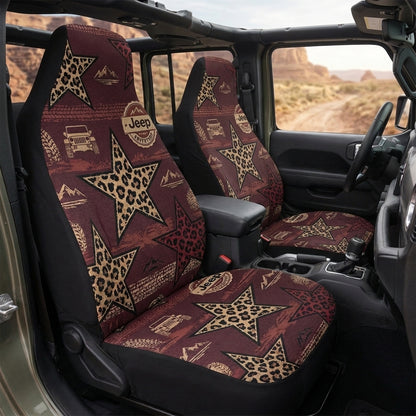 Boho Leopard Star Jeep Car Seat Cover