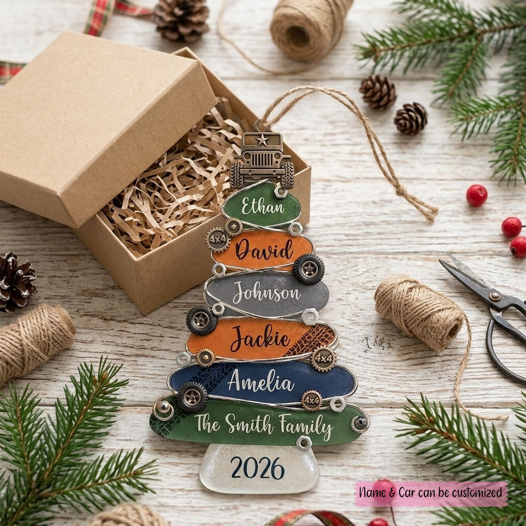 Personalized Jeep Christmas Tree Ornament