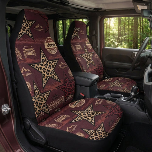 Boho Leopard Star Jeep Car Seat Cover
