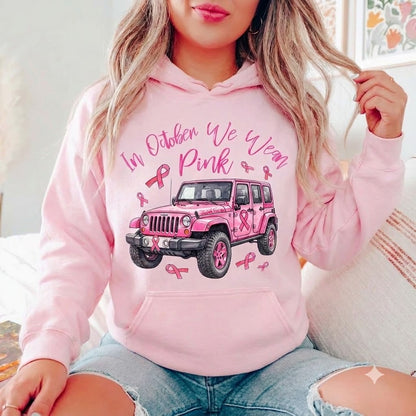 In October We Wear Pink T-shirt Hoodie Sweatshirt