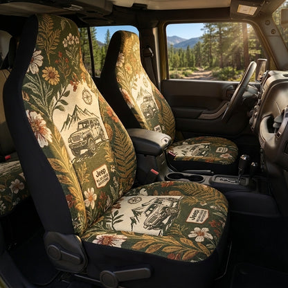 Wildflower Jeep Adventure Car Seat Cover
