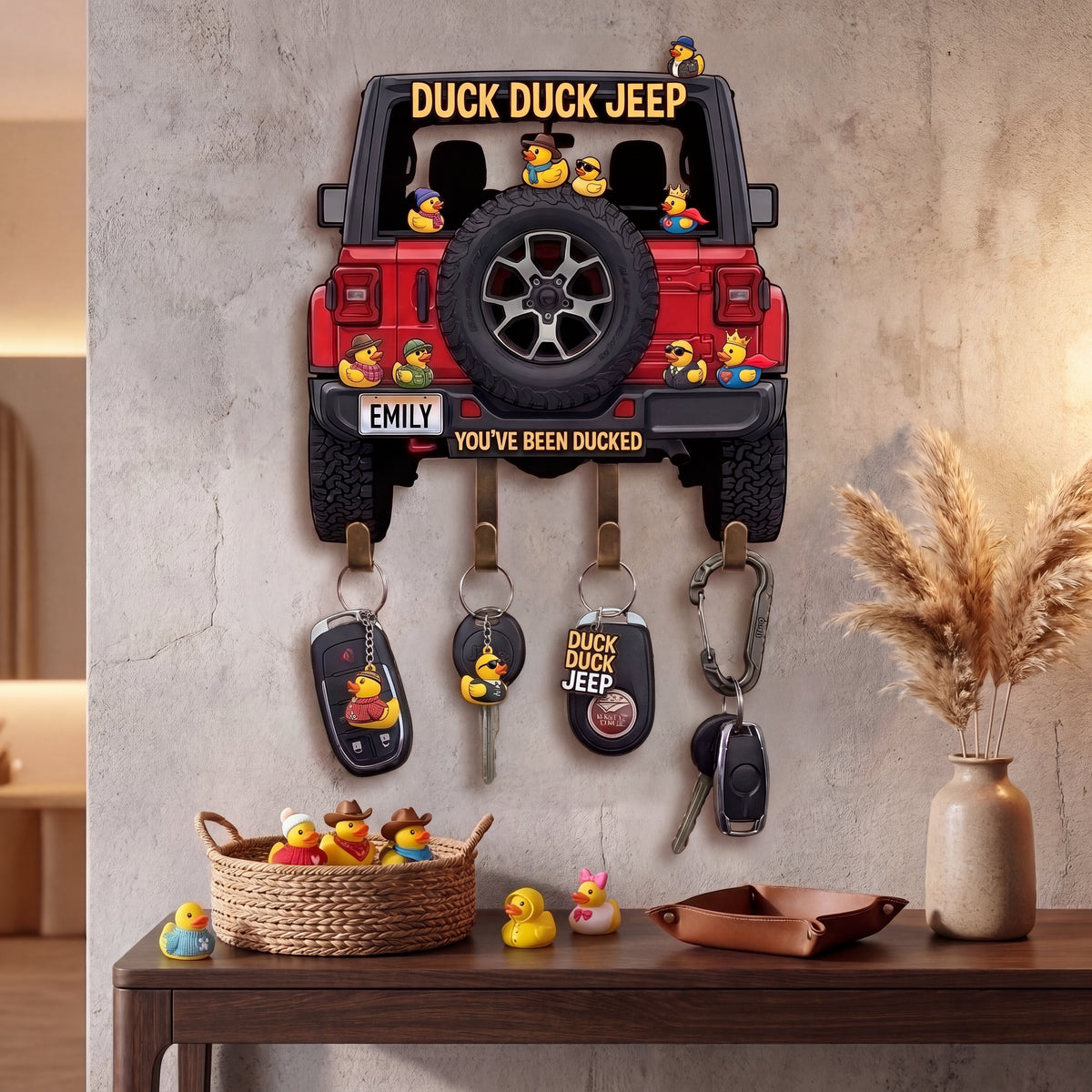 Duck Duck Jeep Personalized Acrylic Key Holder