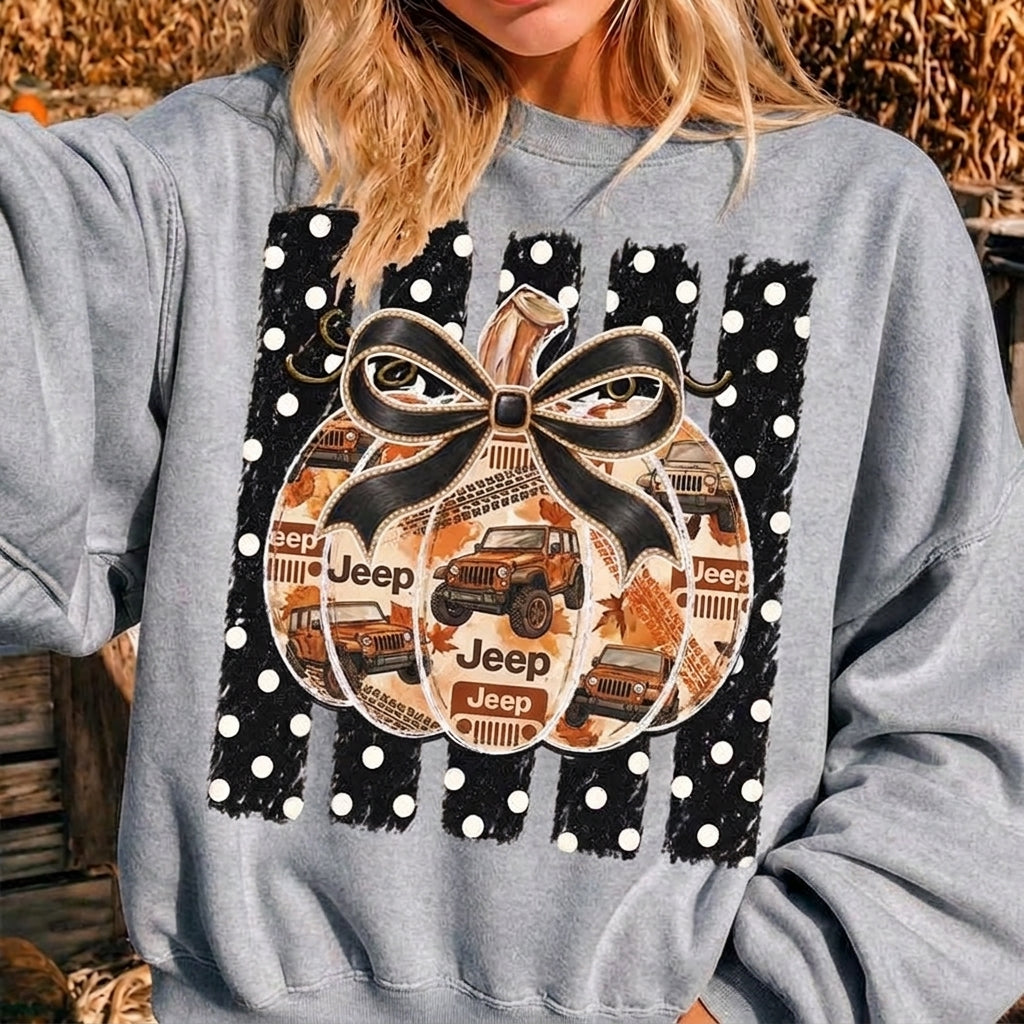 Polka Dot Jeep Pumpkin T-shirt Hoodie Sweatshirt