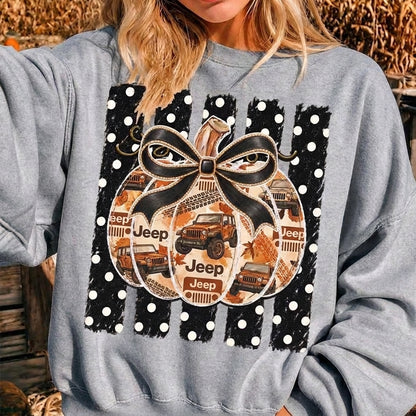 Polka Dot Jeep Pumpkin T-shirt Hoodie Sweatshirt