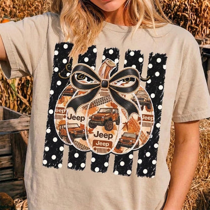 Polka Dot Jeep Pumpkin T-shirt Hoodie Sweatshirt
