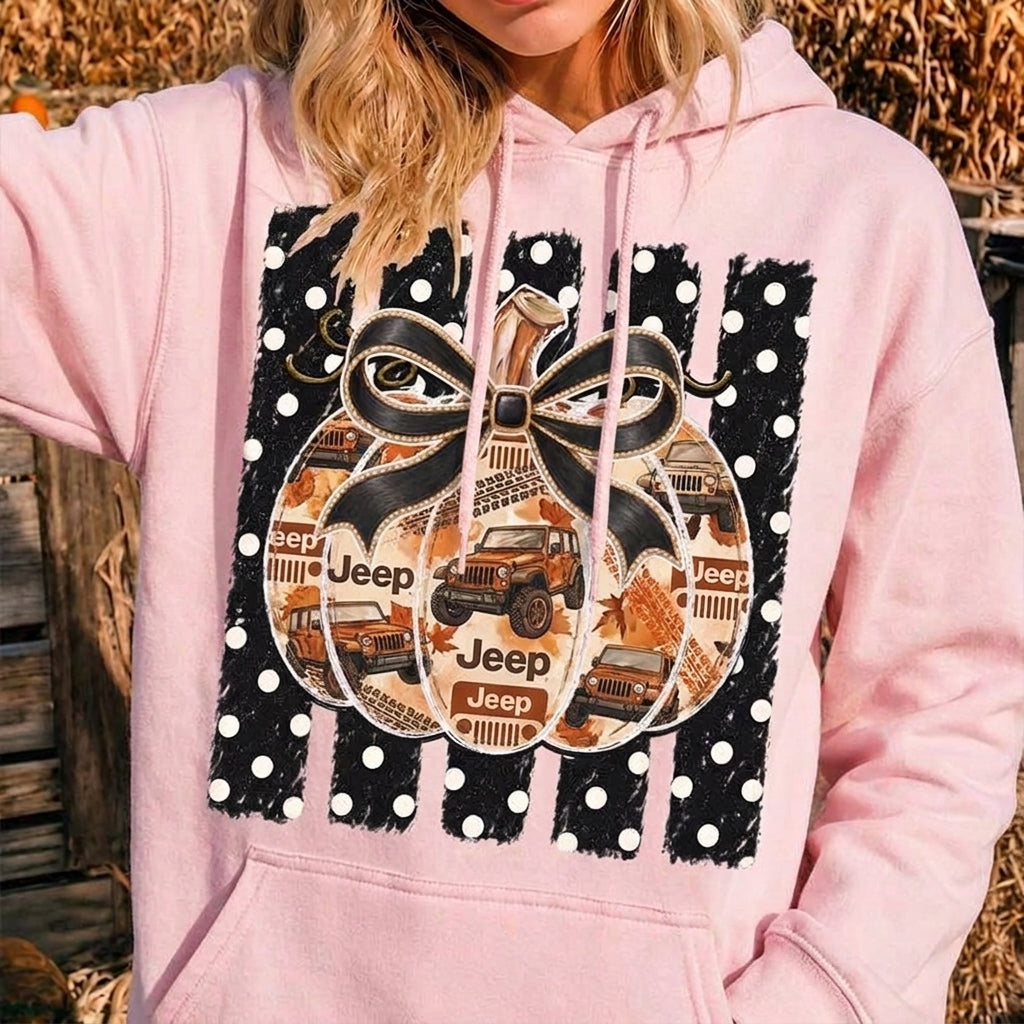 Polka Dot Jeep Pumpkin T-shirt Hoodie Sweatshirt