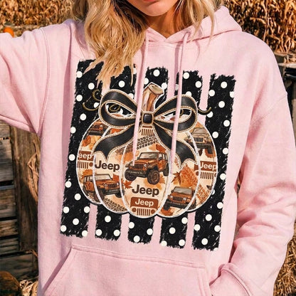 Polka Dot Jeep Pumpkin T-shirt Hoodie Sweatshirt