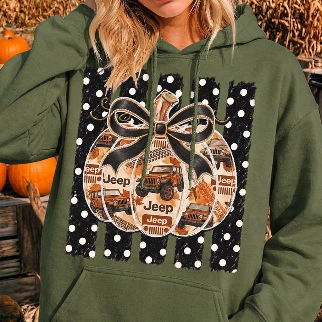 Polka Dot Jeep Pumpkin T-shirt Hoodie Sweatshirt