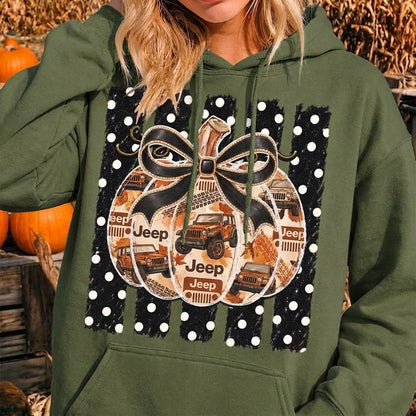 Polka Dot Jeep Pumpkin T-shirt Hoodie Sweatshirt