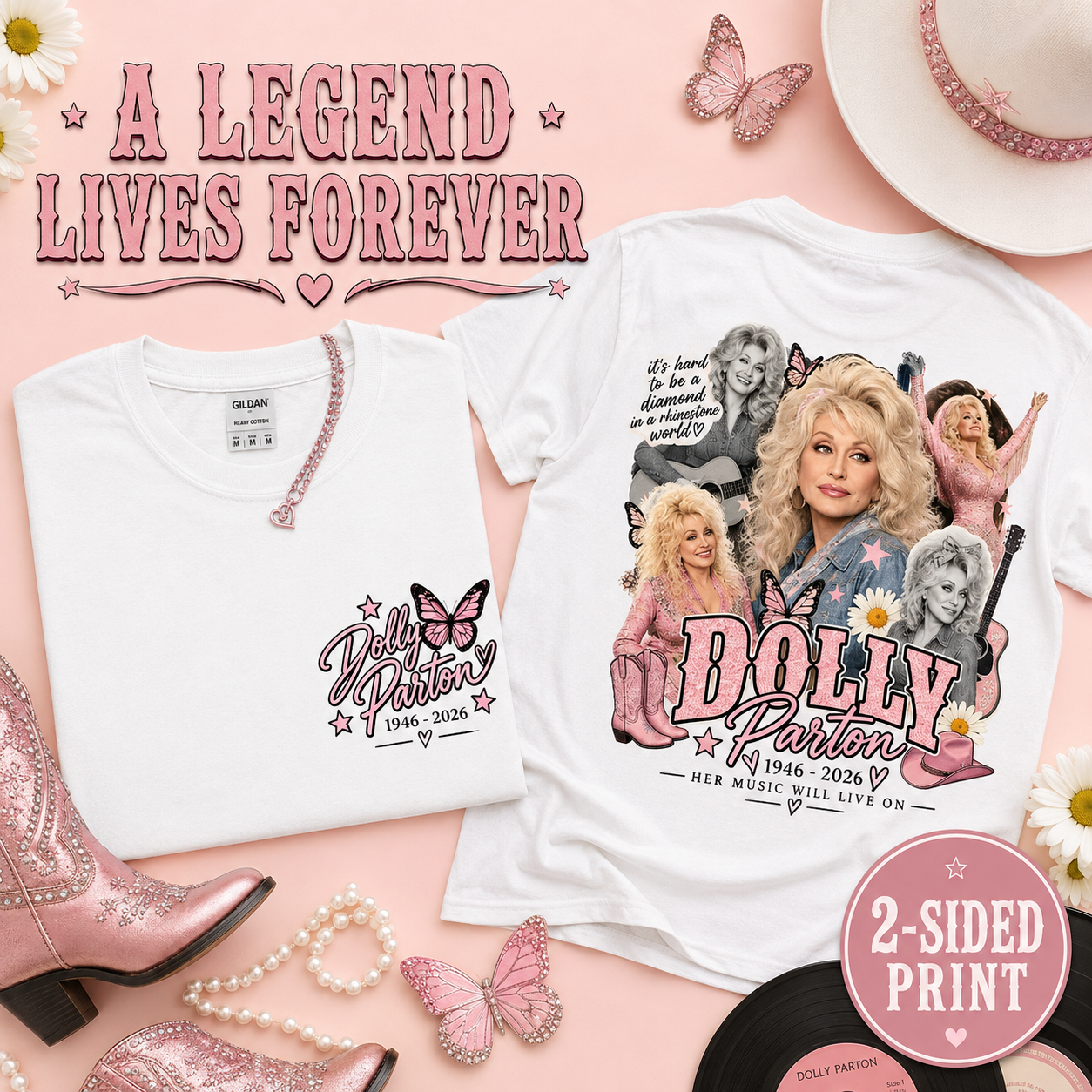 Dolly Parton Memorial Shirt Design, Country Music Queen Shirt