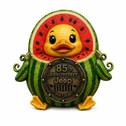 Jeep 85th anniversary fruit duck vinyl magnet V1