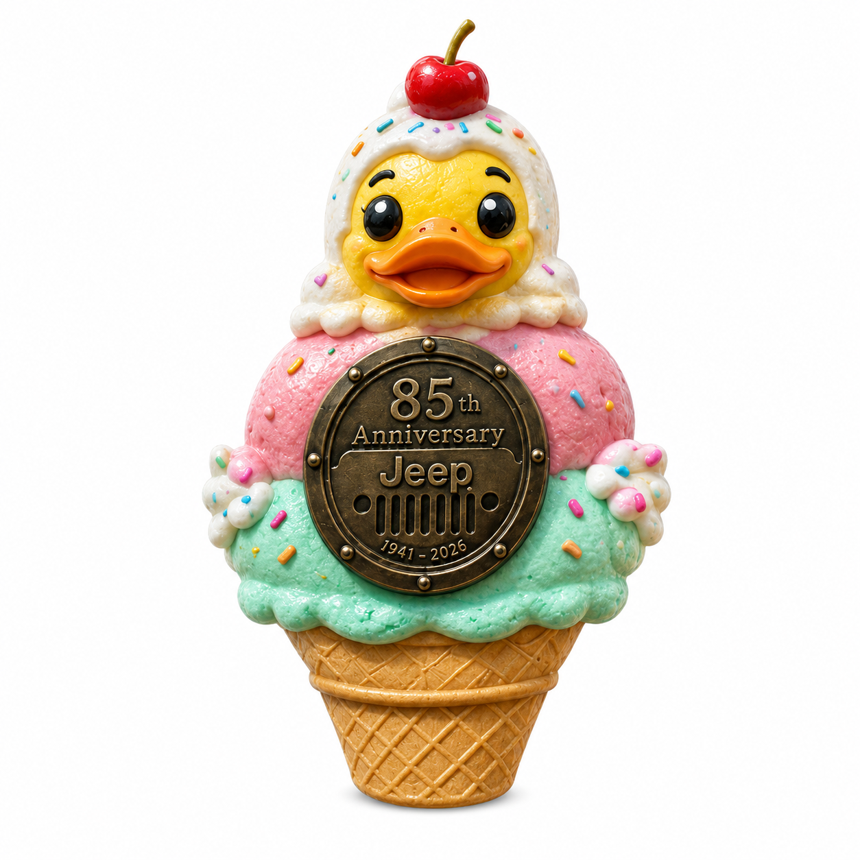 Jeep 85th anniversary fruit duck vinyl magnet V3