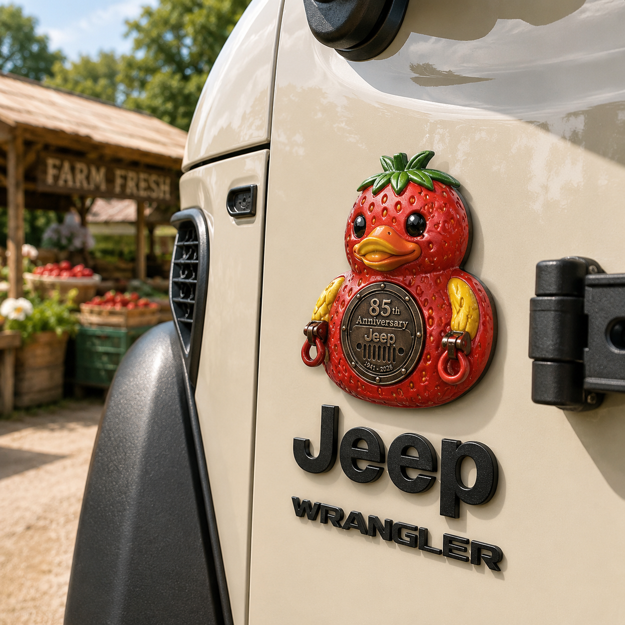 Jeep 85th anniversary fruit duck vinyl magnet V1
