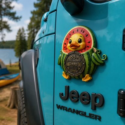 Jeep 85th anniversary fruit duck vinyl magnet V1