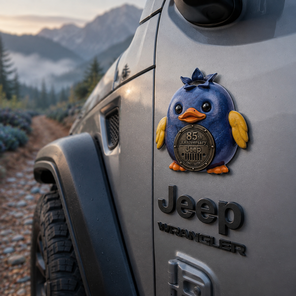 Jeep 85th anniversary fruit duck vinyl magnet V2