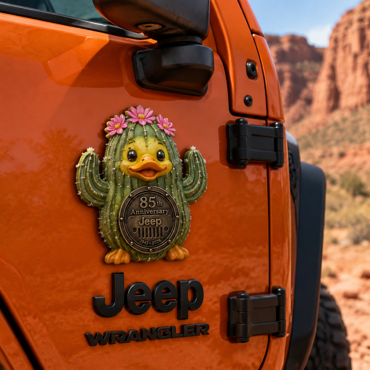 Jeep 85th anniversary fruit duck vinyl magnet V2