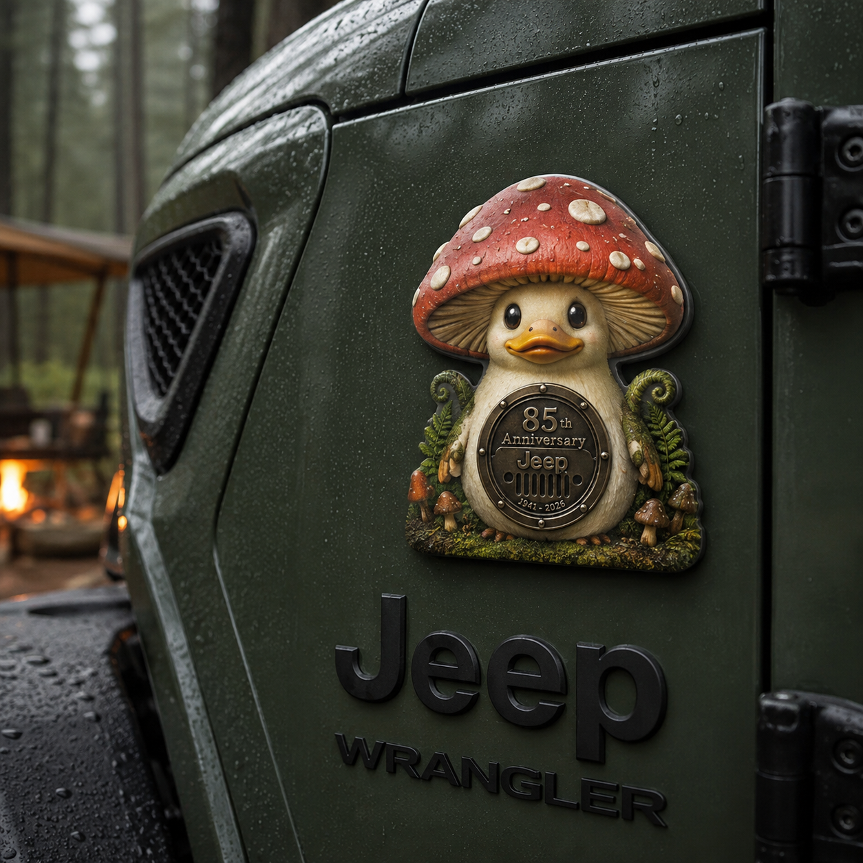 Jeep 85th anniversary fruit duck vinyl magnet V2