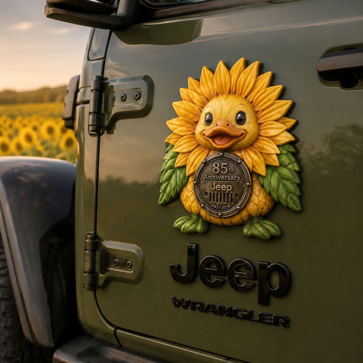 Jeep 85th anniversary fruit duck vinyl magnet V3
