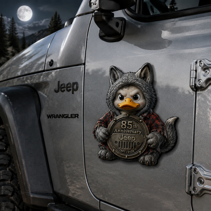 Jeep 85th anniversary duck not duck vinyl magnet V2
