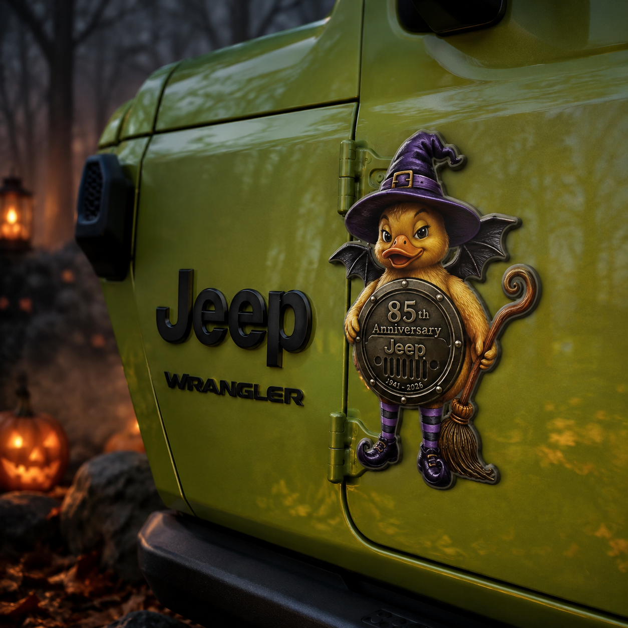 Jeep 85th anniversary duck not duck vinyl magnet V2