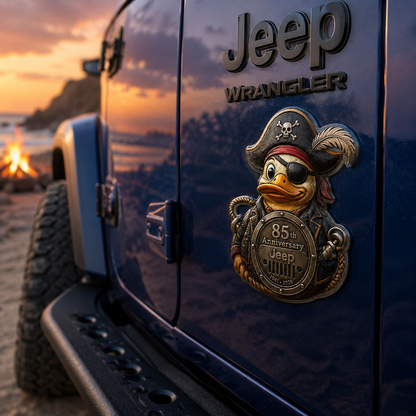 Jeep 85th anniversary duck not duck vinyl magnet