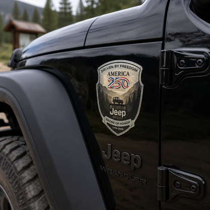 Jeep Anniversary Honor Vinyl Car Magnet