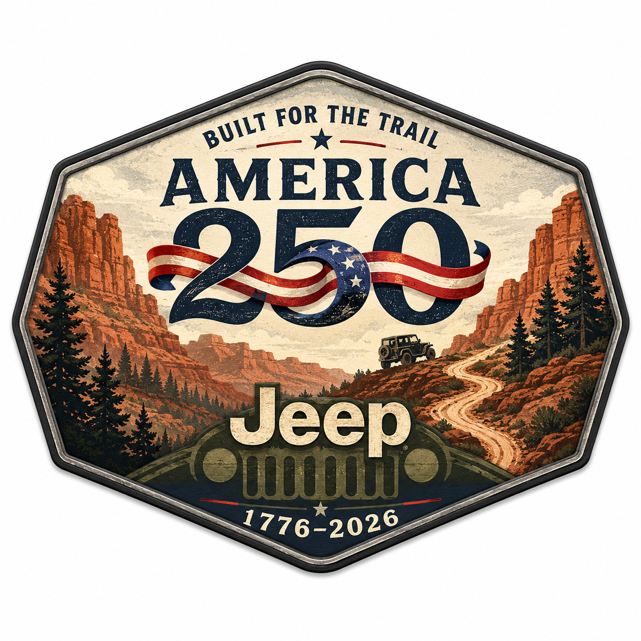 Jeep Anniversary Honor Vinyl Car Magnet