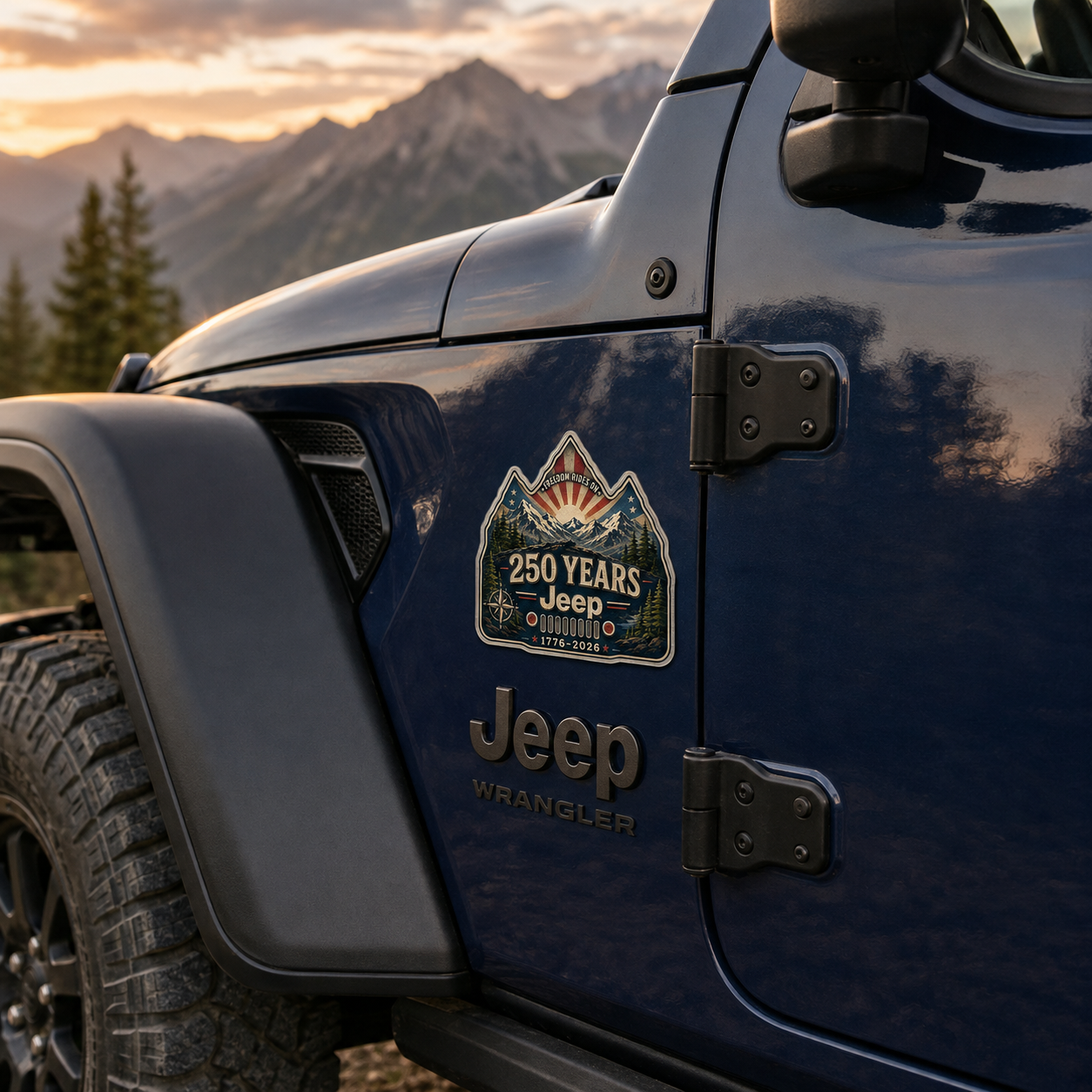 Jeep Anniversary Honor Vinyl Car Magnet