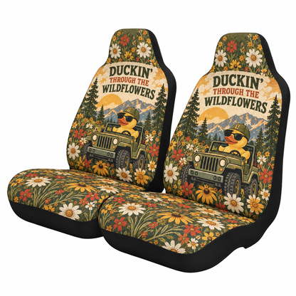 Duckin’ Through the Wildflowers Car Seat Cover