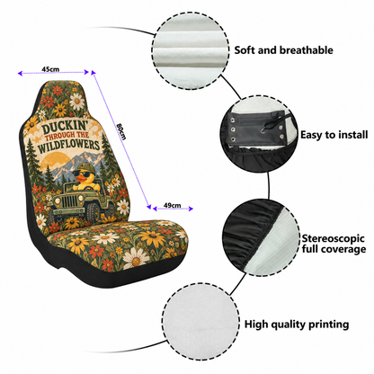Duckin’ Through the Wildflowers Car Seat Cover