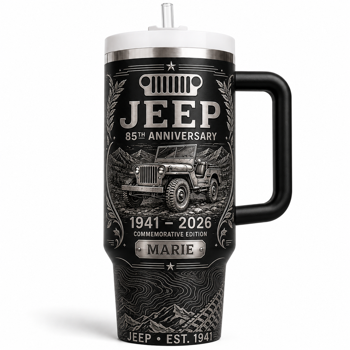 Personalized  Jeep 85th Anniversary Tumbler 40oz, 30oz, 20oz