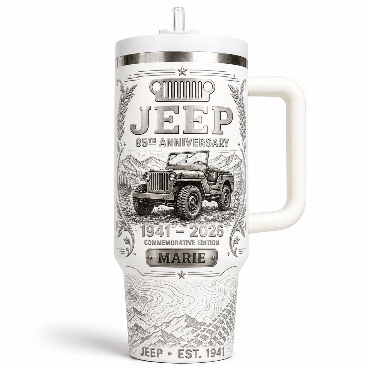 Personalized  Jeep 85th Anniversary Tumbler 40oz, 30oz, 20oz