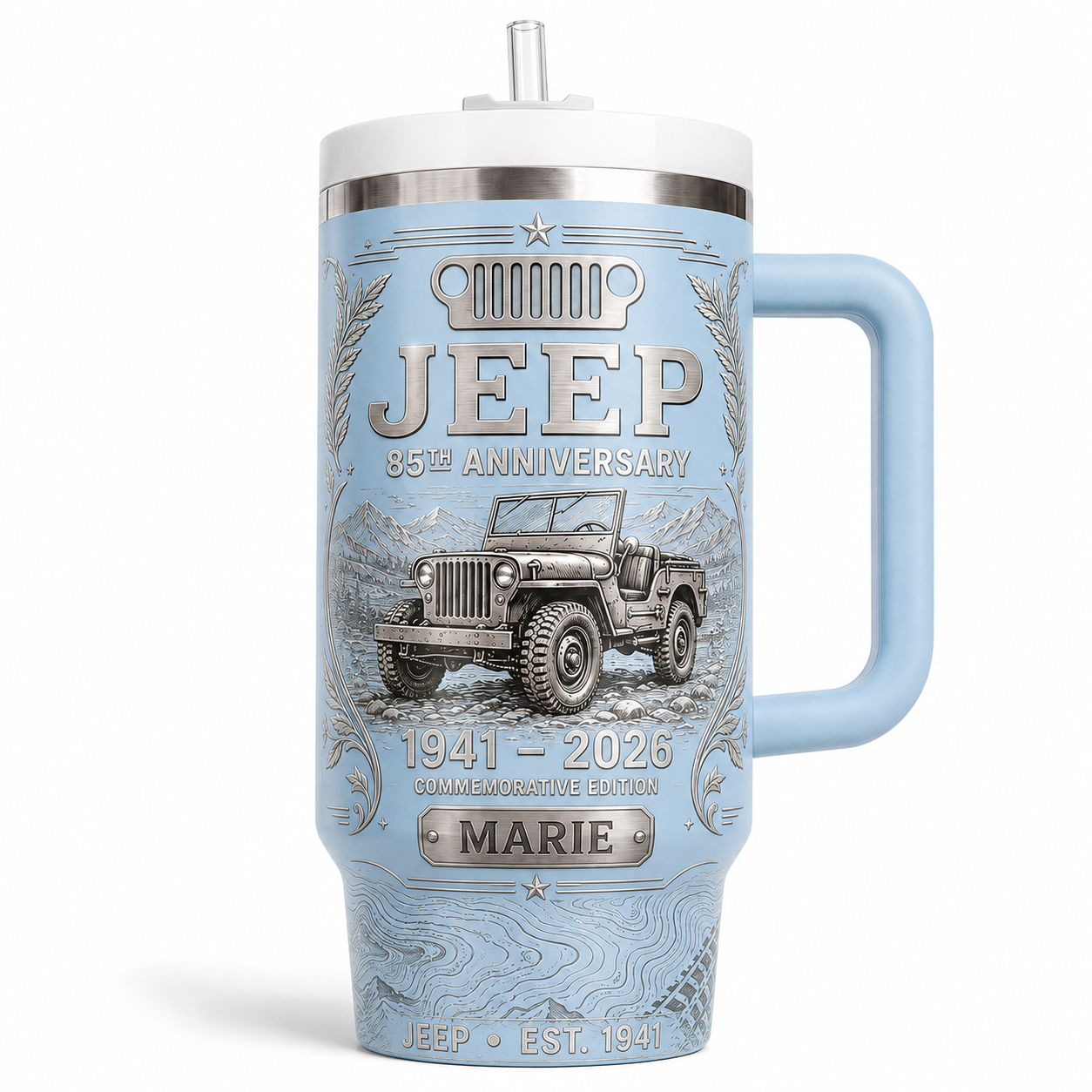 Personalized  Jeep 85th Anniversary Tumbler 40oz, 30oz, 20oz