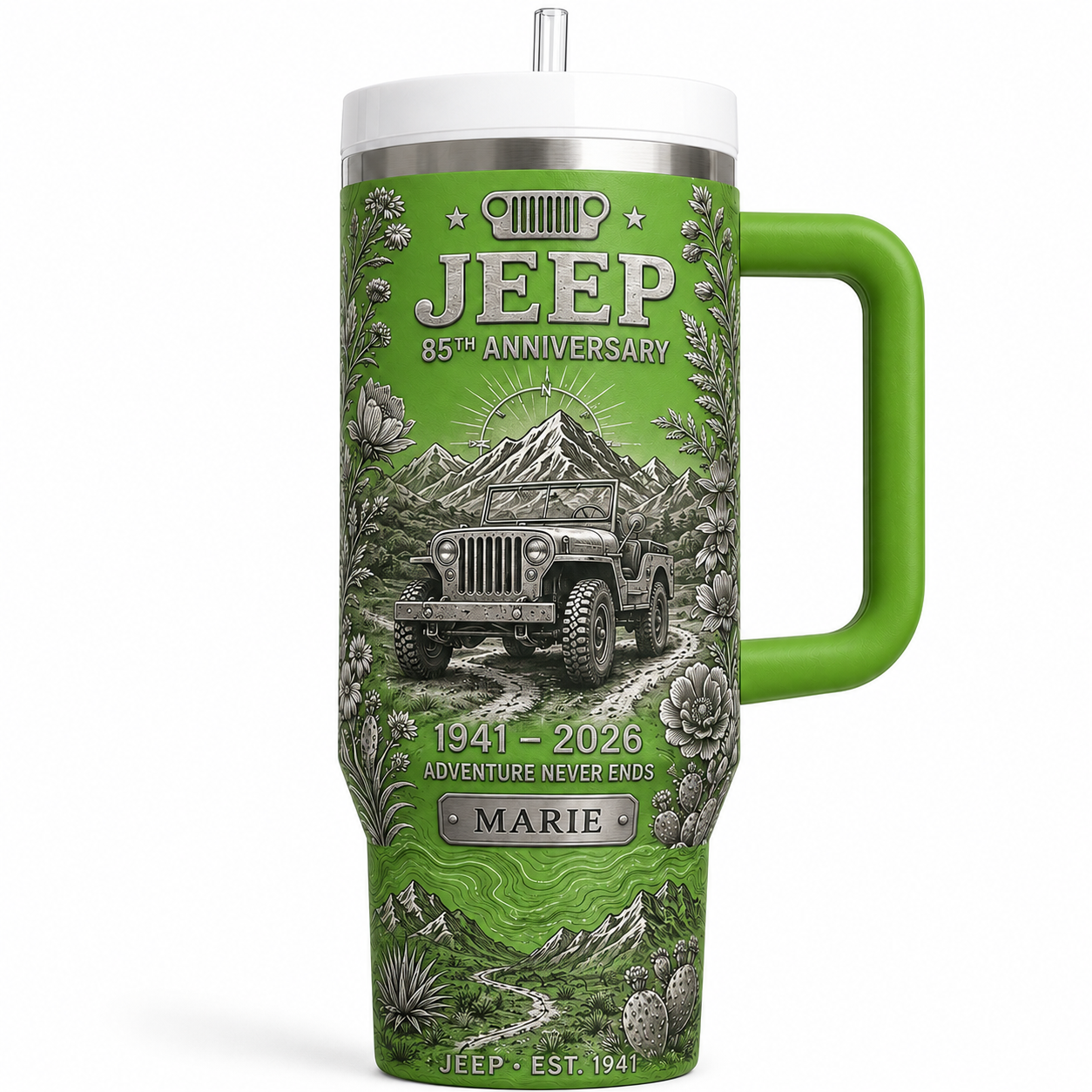 Personalized  Jeep 85th Anniversary Tumbler 40oz, 30oz, 20oz V2