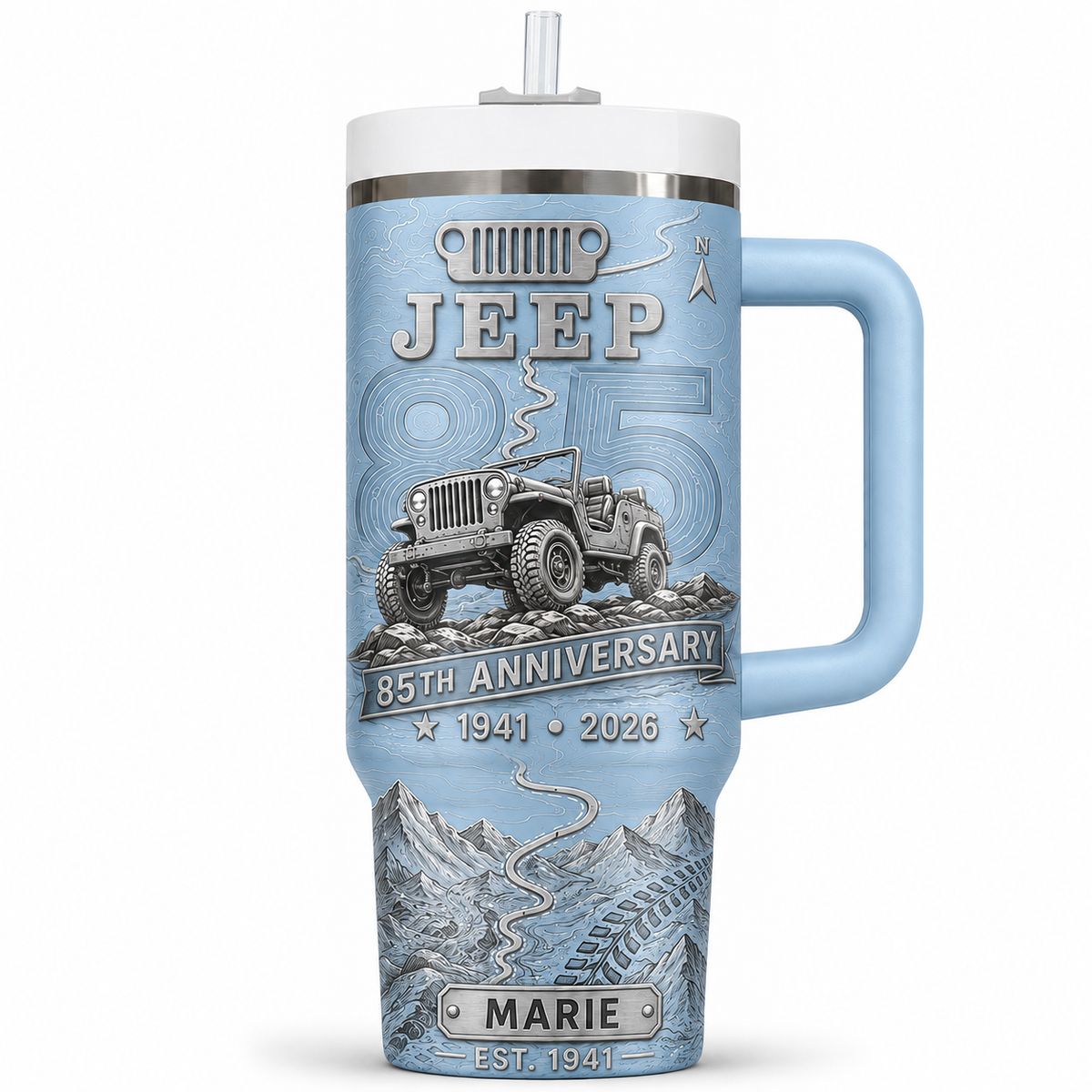 Personalized  Jeep 85th Anniversary Tumbler 40oz, 30oz, 20oz V3