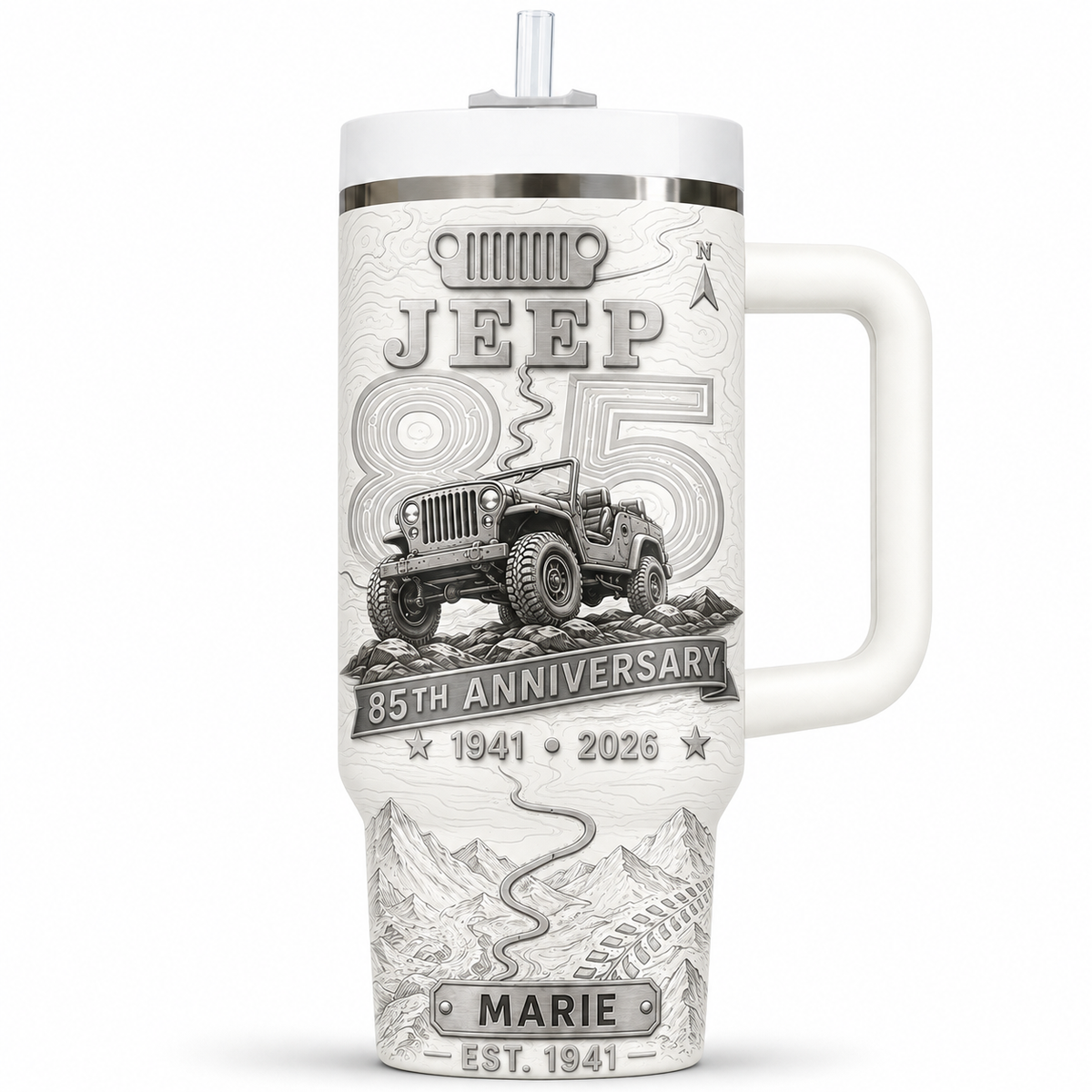 Personalized  Jeep 85th Anniversary Tumbler 40oz, 30oz, 20oz V3