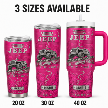 Personalized  Jeep 85th Anniversary Tumbler 40oz, 30oz, 20oz V3