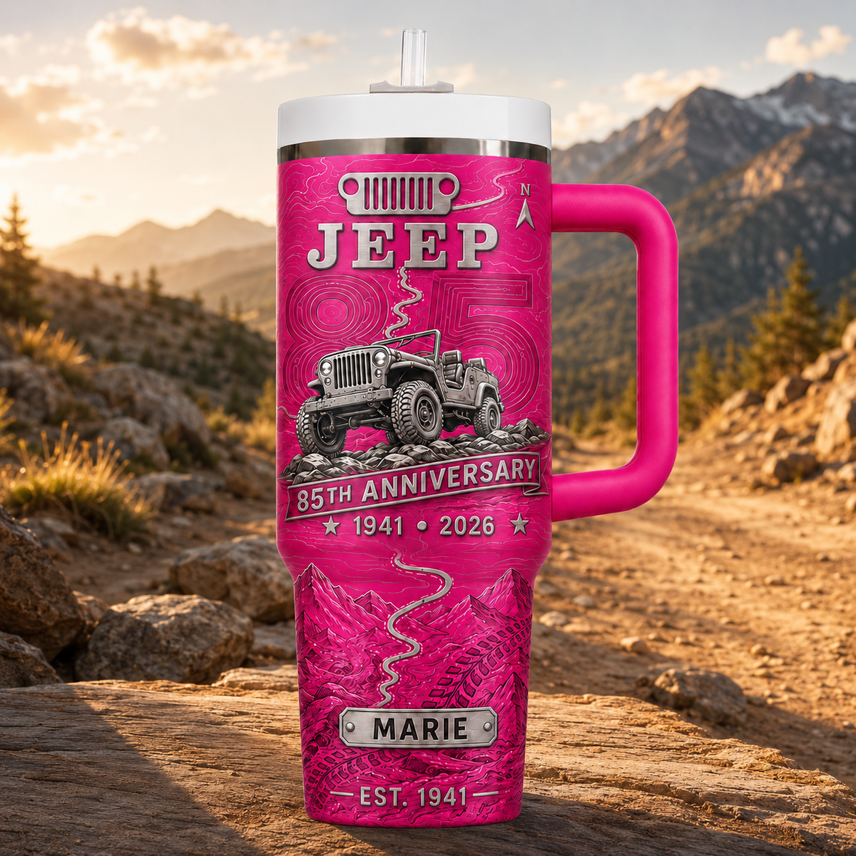 Personalized  Jeep 85th Anniversary Tumbler 40oz, 30oz, 20oz V3