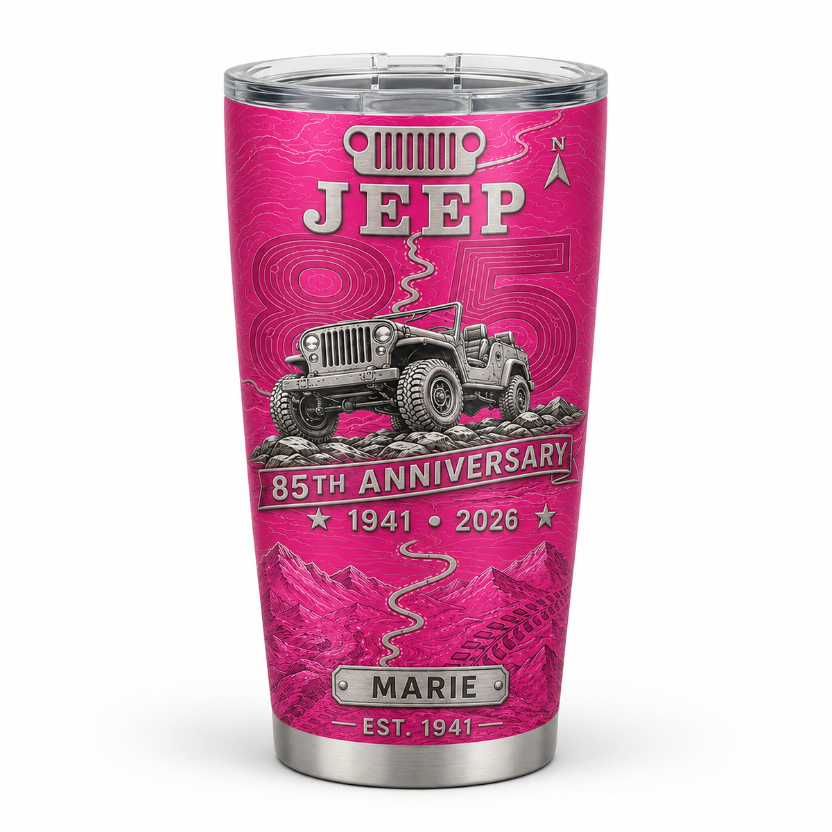 Personalized  Jeep 85th Anniversary Tumbler 40oz, 30oz, 20oz V3