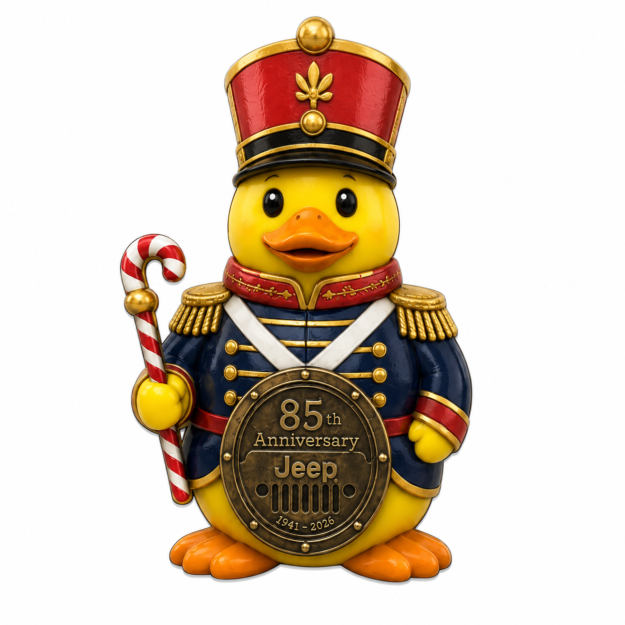 Jeep 85th anniversary Christmas duck vinyl magnet V3