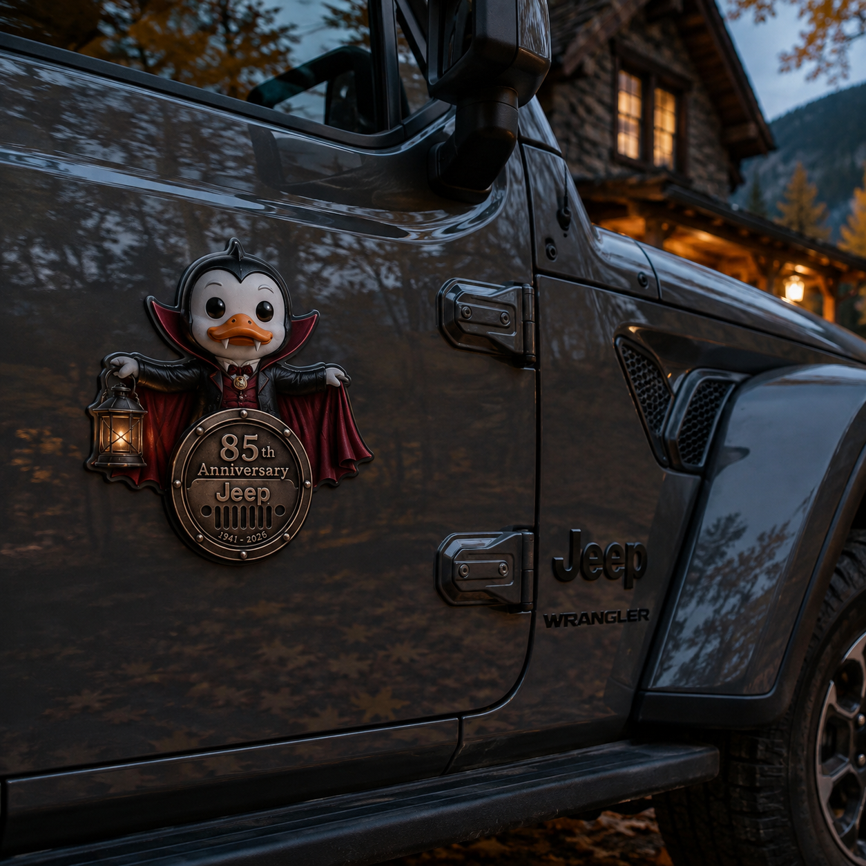 Jeep 85th anniversary spooky duck vinyl magnet V1