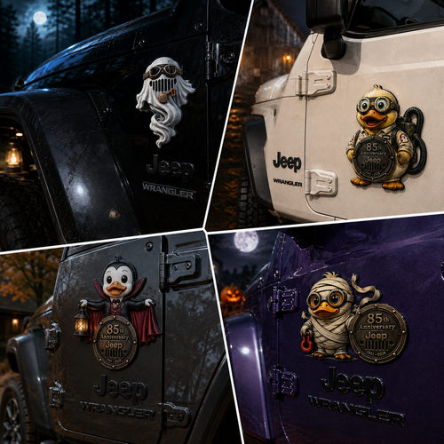 Jeep 85th anniversary spooky duck vinyl magnet V1