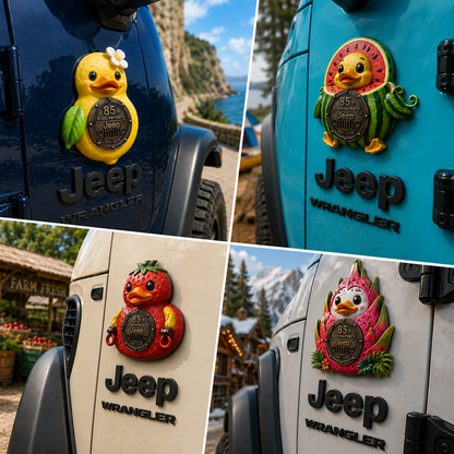 Jeep 85th anniversary fruit duck vinyl magnet V1