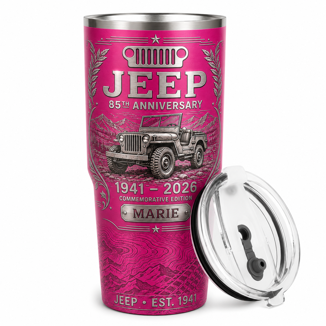 Personalized  Jeep 85th Anniversary Tumbler 40oz, 30oz, 20oz