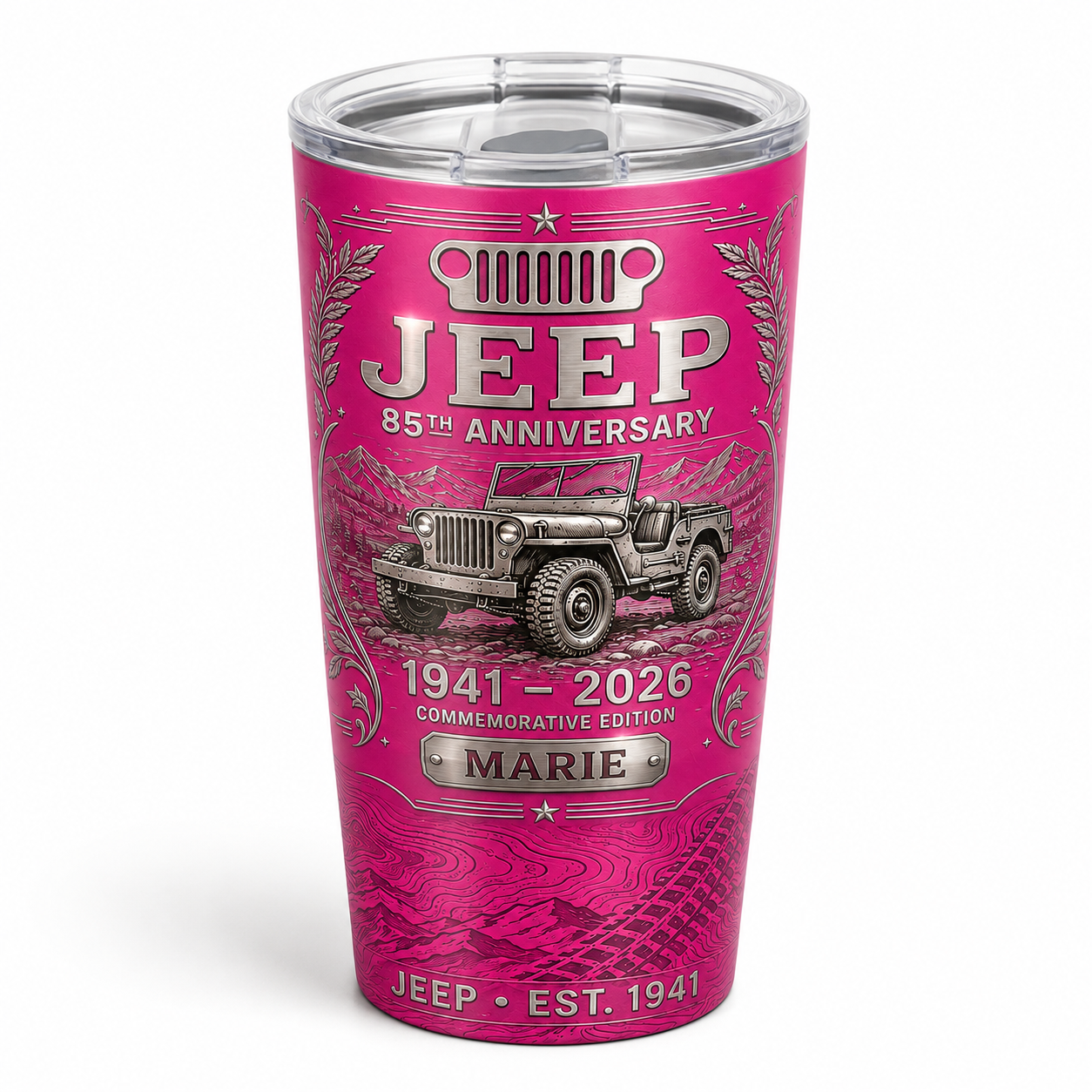Personalized  Jeep 85th Anniversary Tumbler 40oz, 30oz, 20oz
